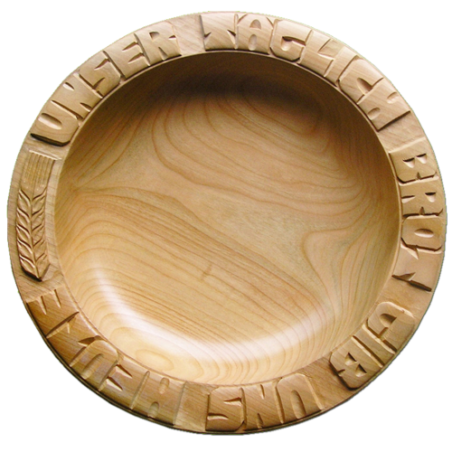 Holzteller, AHORN, ca. 28 cm, gewachst