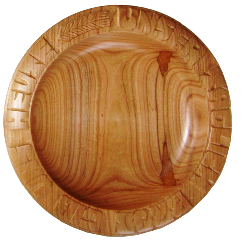 Holzteller, Kirschbaum, ca. 31-32 cm, gewachst