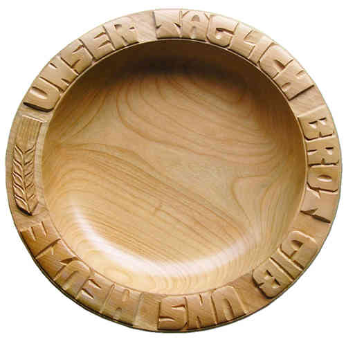Holzteller, Ahornholz, ca. 32-34 cm, gewachst