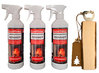 Cleanprince Kaminscheiben-Reiniger 500 ml 3 Stück + Gratisbeilage 1 x Flaschenöffner Rinde