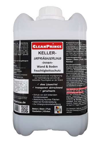 Keller-Imprägnierung -innen- 5 Liter | Feuchtigkeitsschutz Wand & Boden